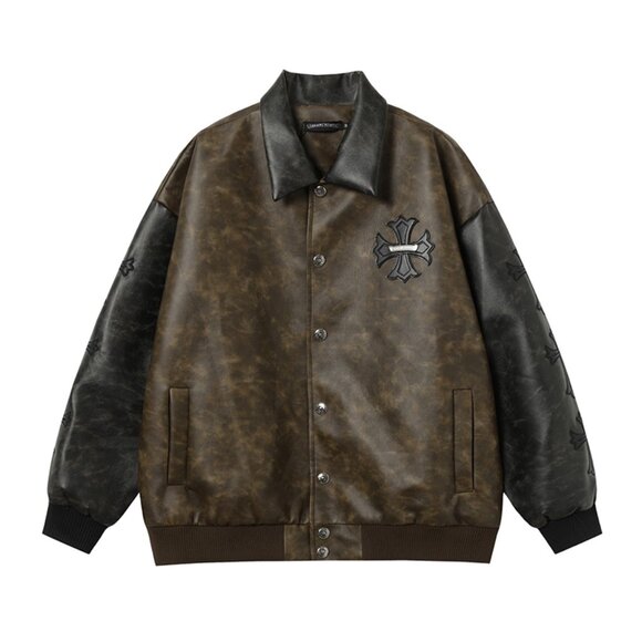Chrome Hearts Other - Chrome Hearts Baseball Flight Leather Jacket